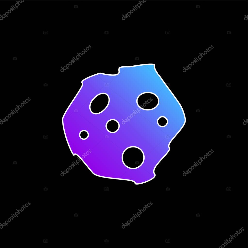 Asteroid blue gradient vector icon