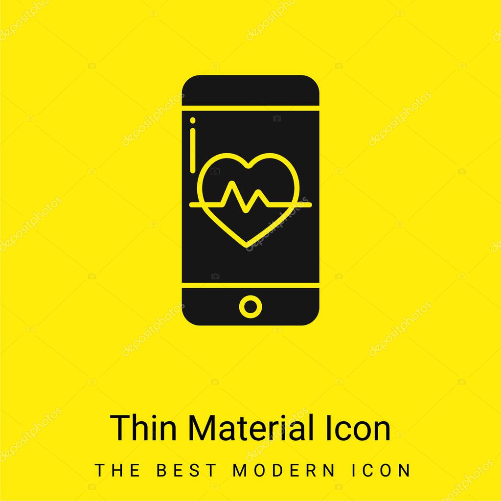 App minimal bright yellow material icon