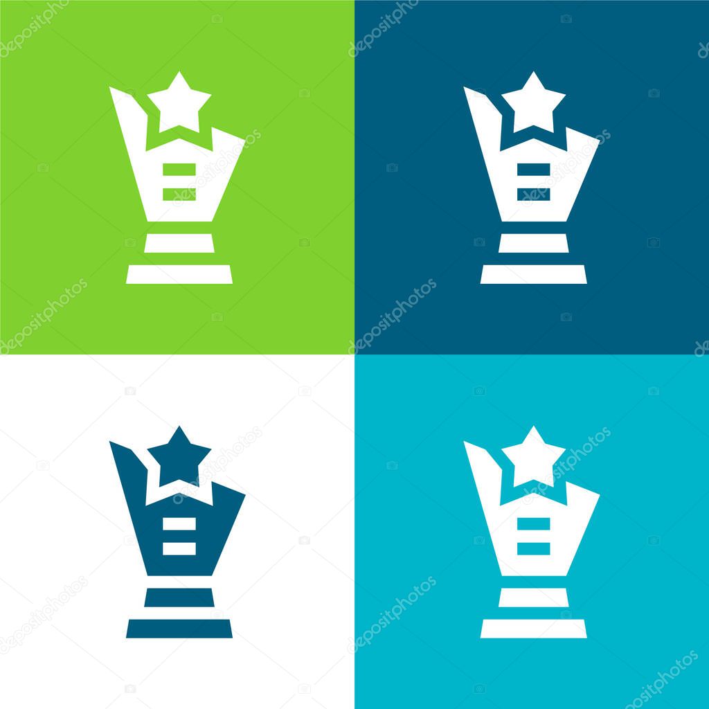 Actor Flat four color minimal icon set