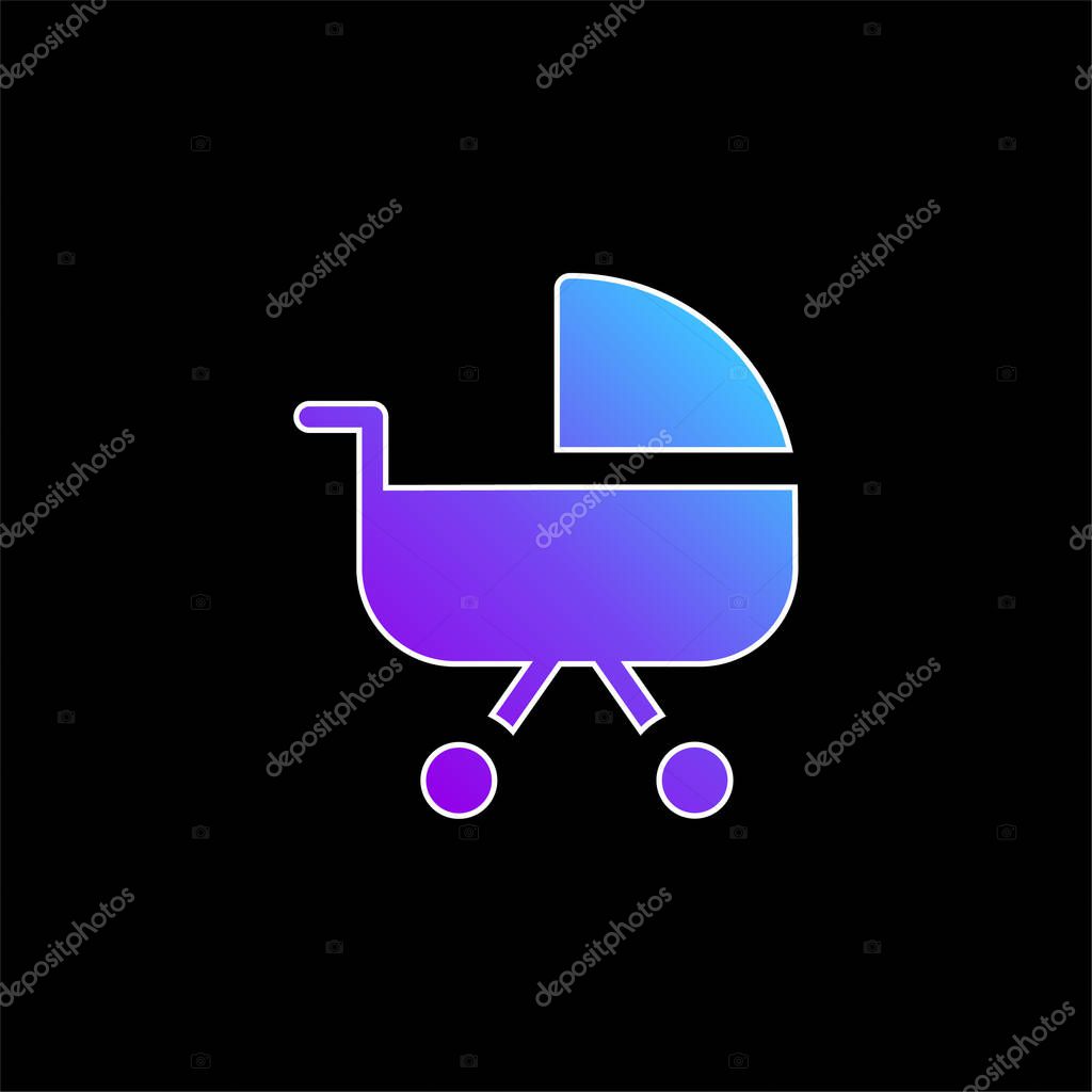 Baby Carriage blue gradient vector icon