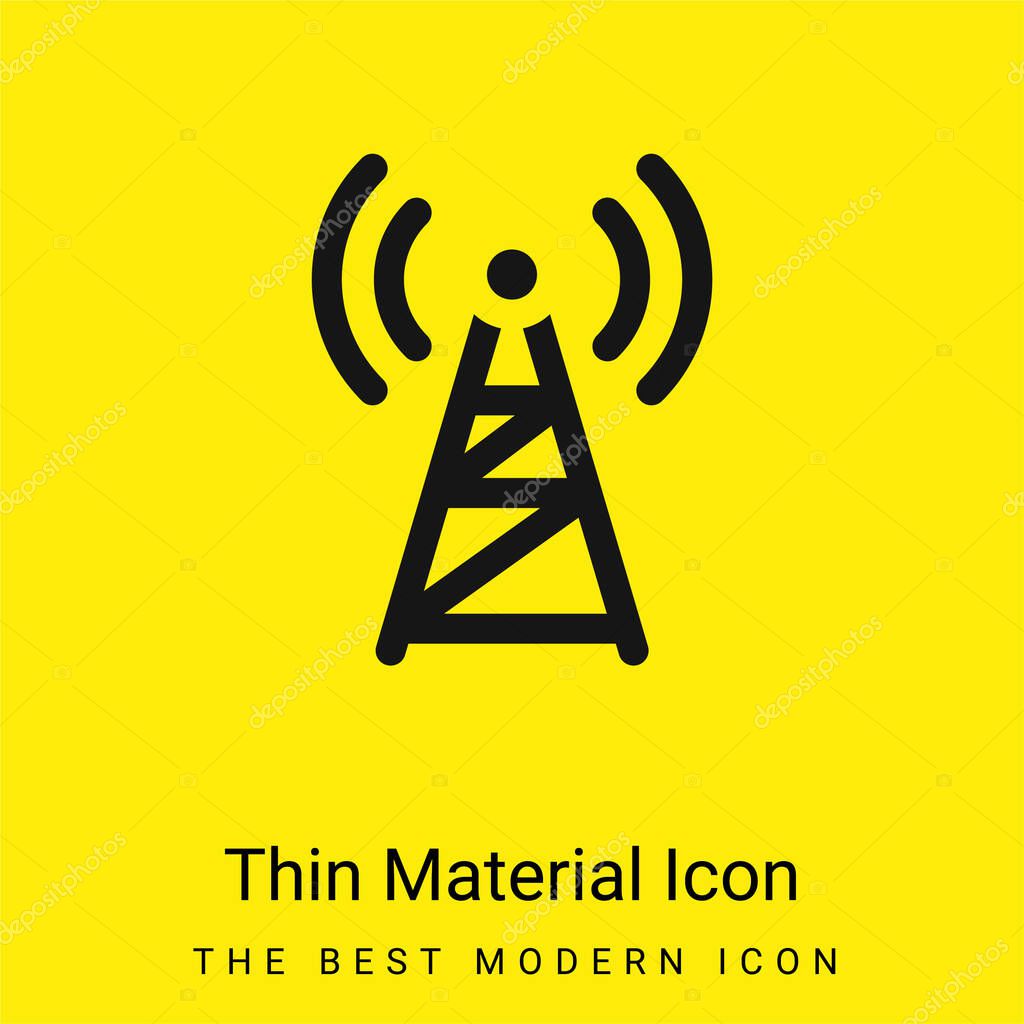 Antenna minimal bright yellow material icon