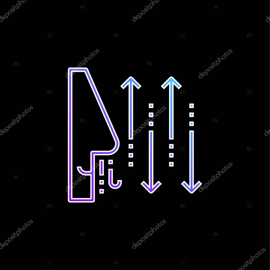 Breathing blue gradient vector icon