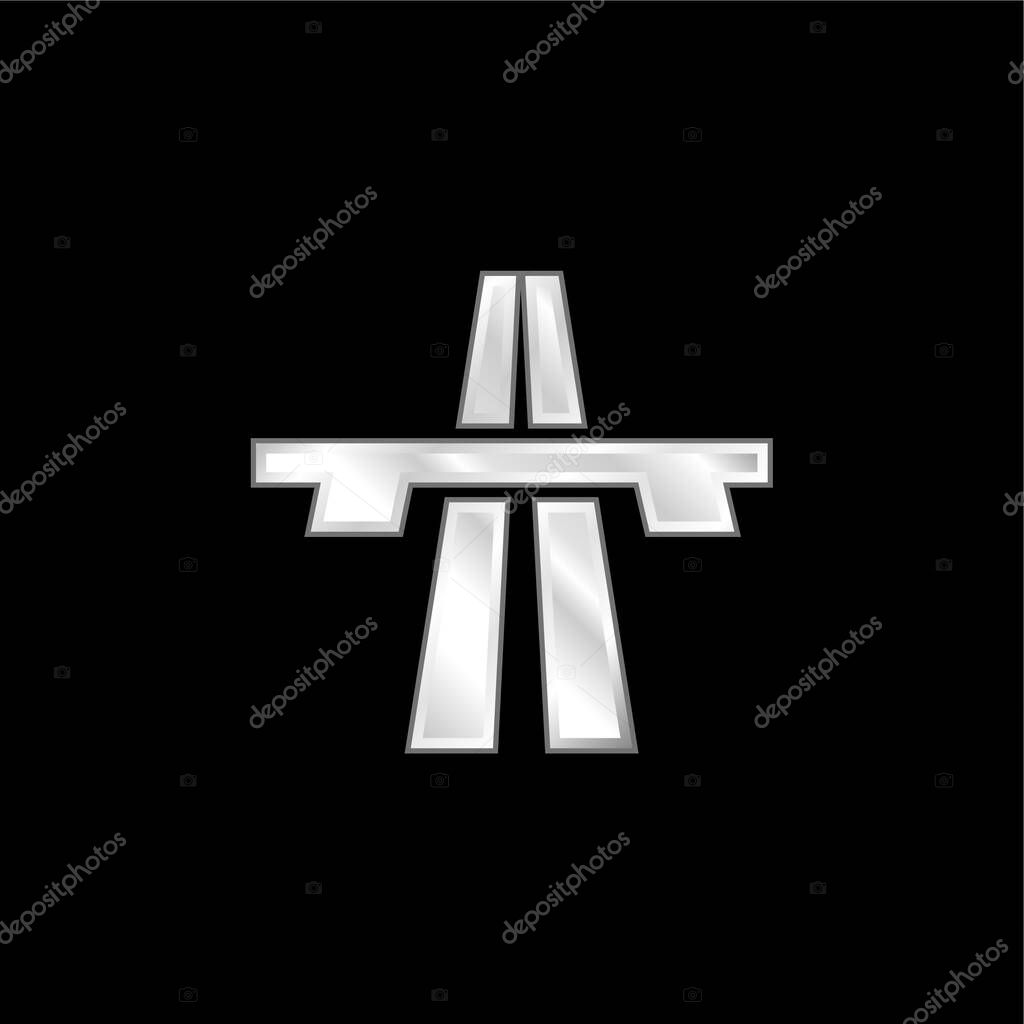 Bridge On Avenue Perspective silver plated metallic icon