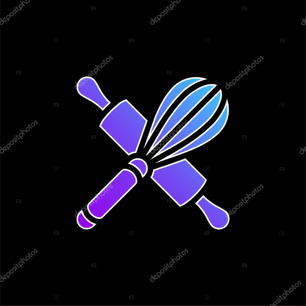 Baking blue gradient vector icon