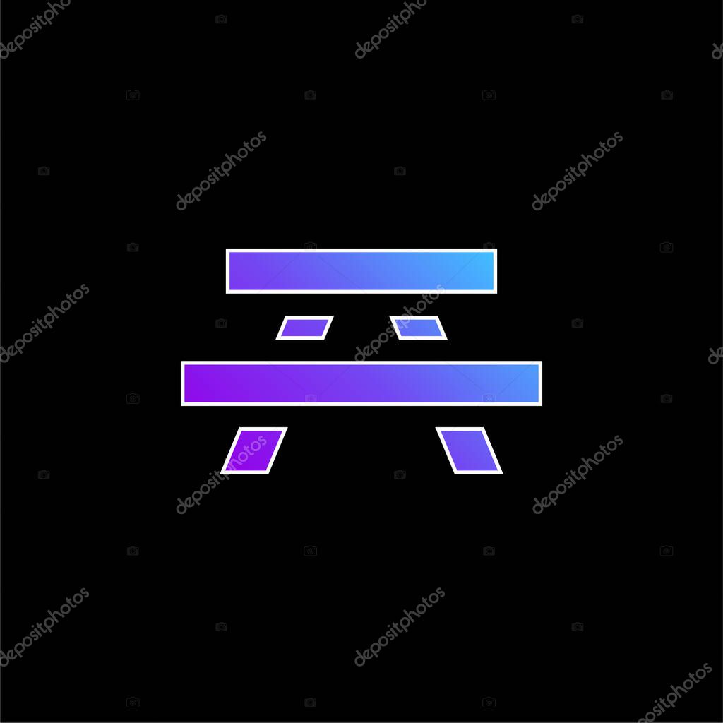 Bench blue gradient vector icon