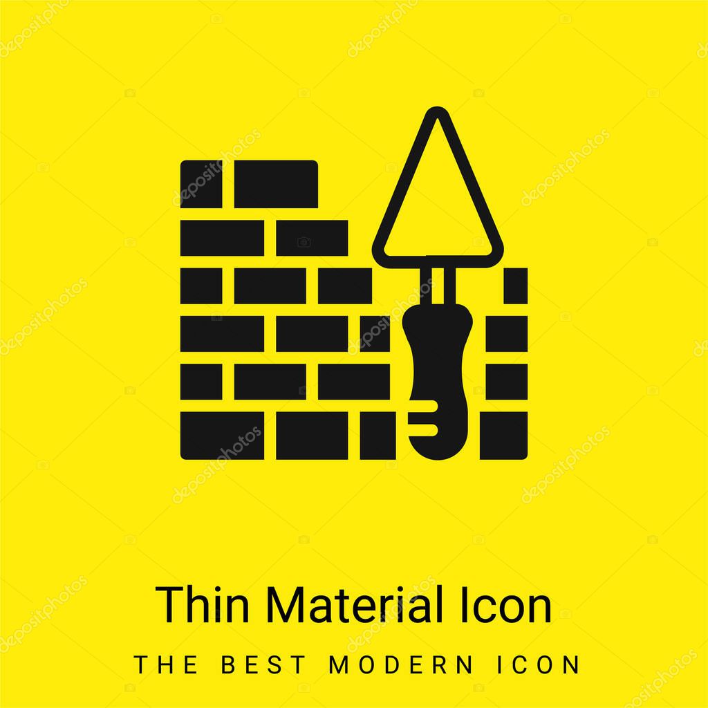Brick Wall minimal bright yellow material icon