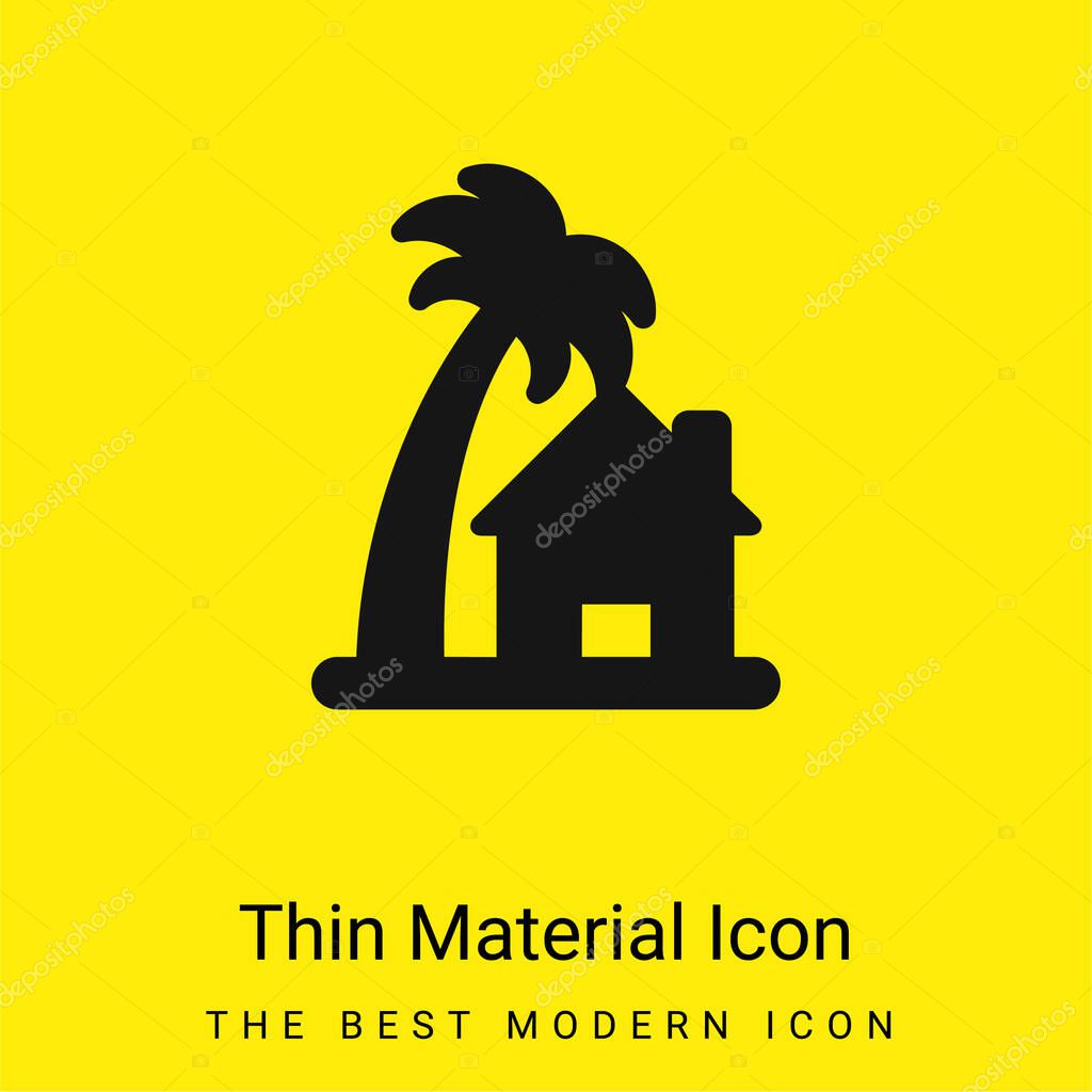 Beach House minimal bright yellow material icon