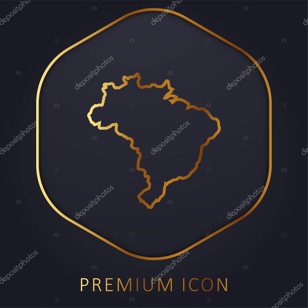 Black golden line premium logo or icon