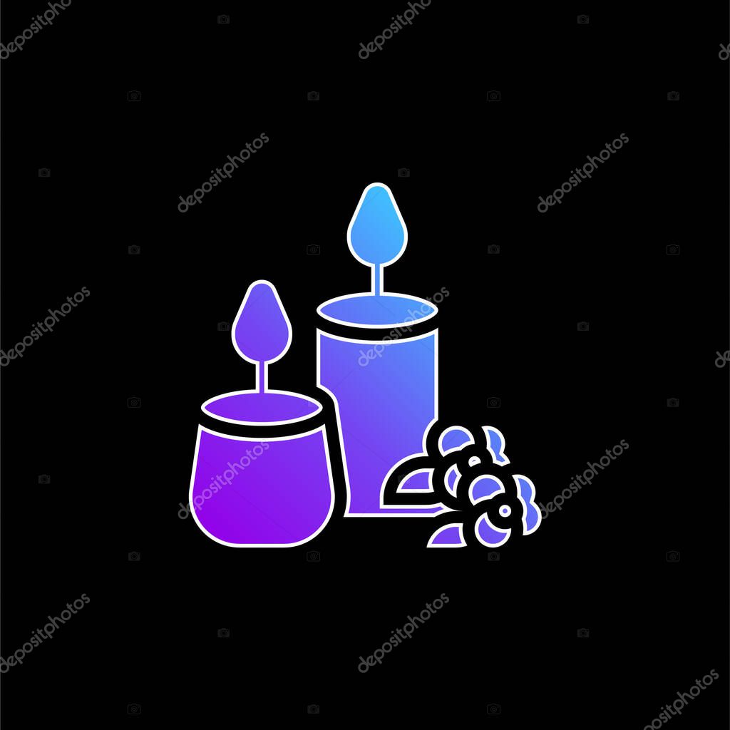 Aromatic Candle blue gradient vector icon