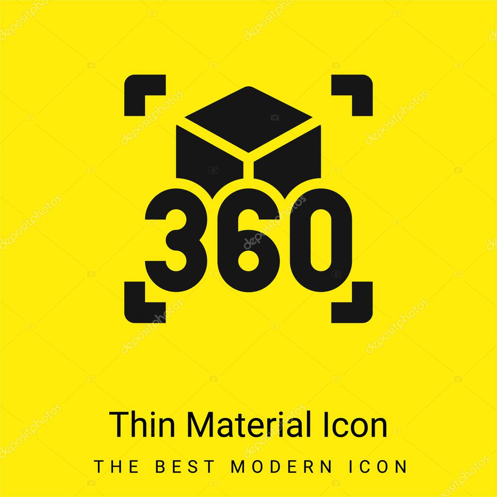 360 Degrees minimal bright yellow material icon