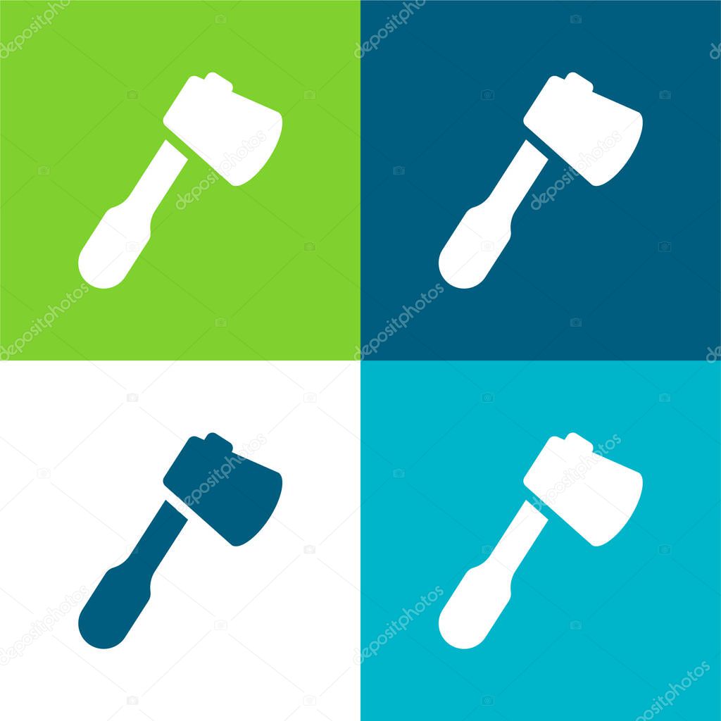 Ax Flat four color minimal icon set