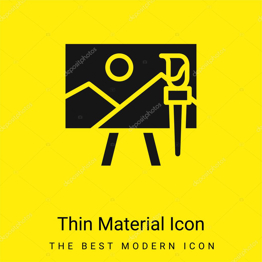 Art minimal bright yellow material icon