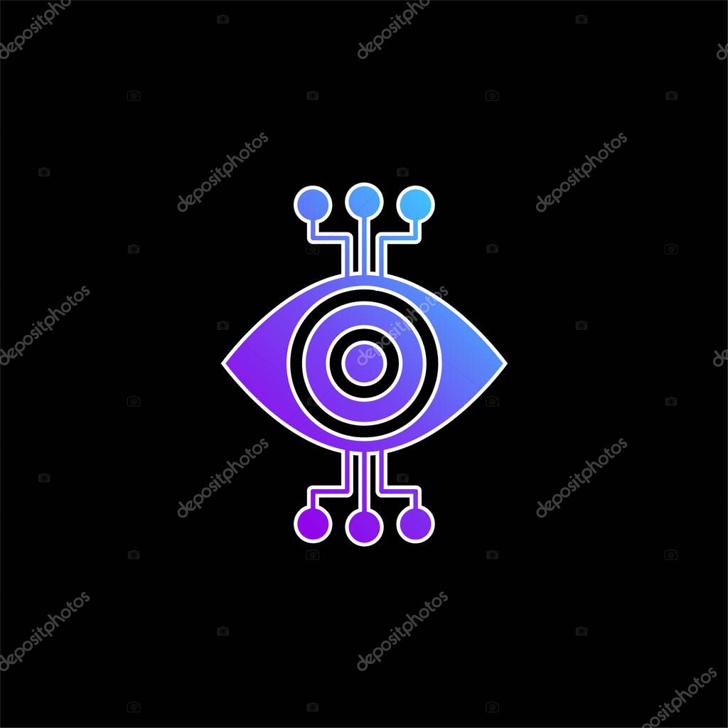 Bionic Eye blue gradient vector icon