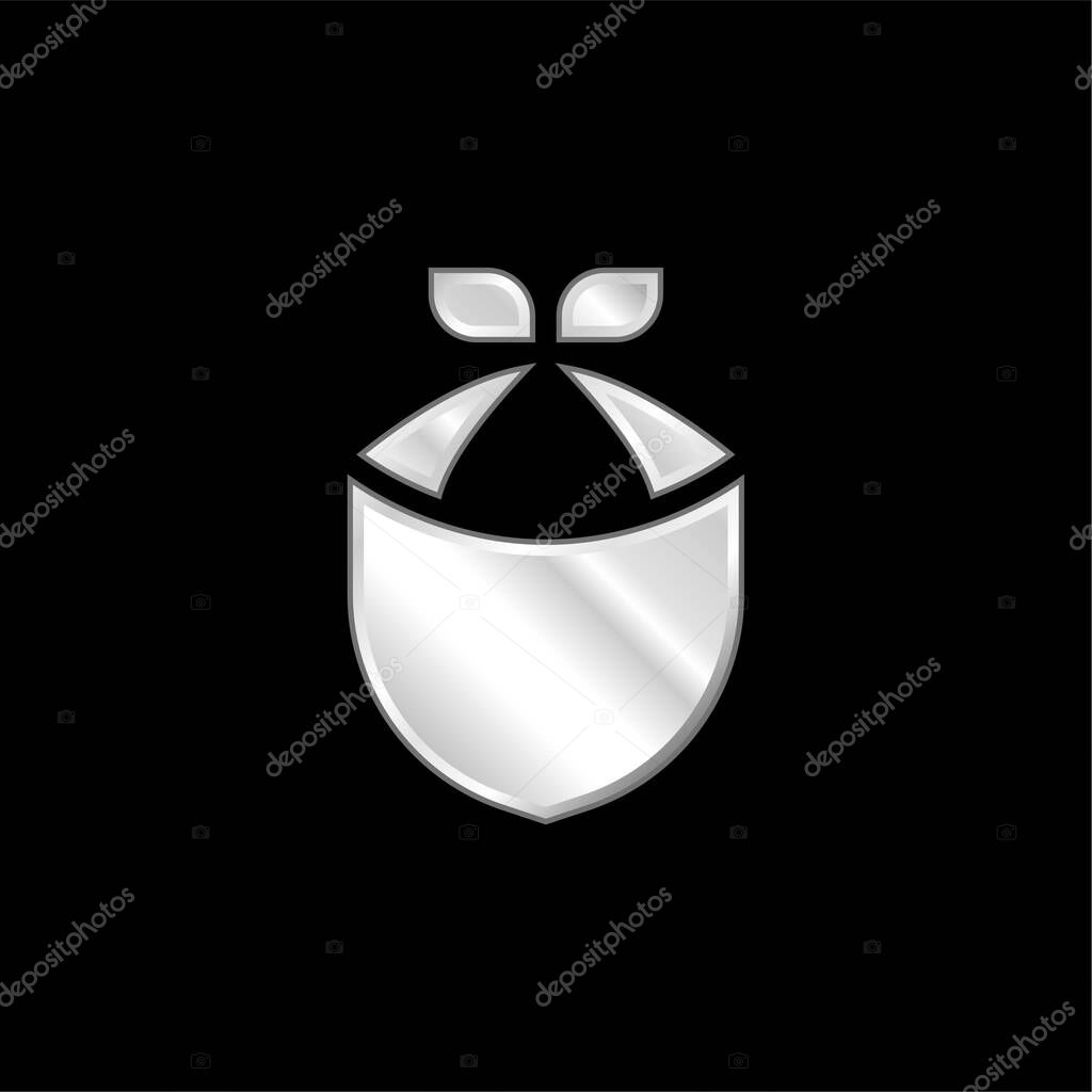 Bandana silver plated metallic icon