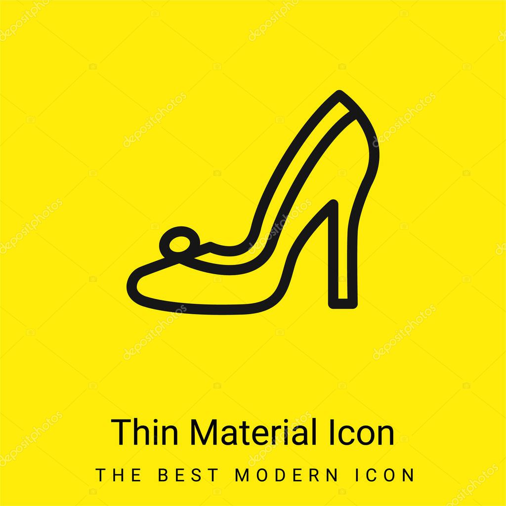 Bridal Shoe minimal bright yellow material icon