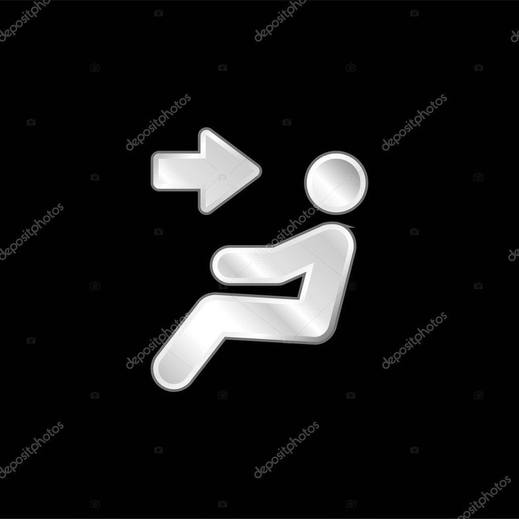 Air Conditioner silver plated metallic icon
