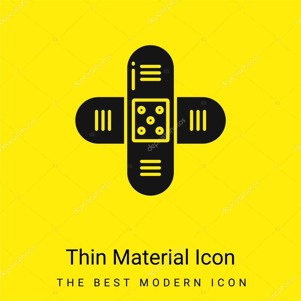 Bandage minimal bright yellow material icon