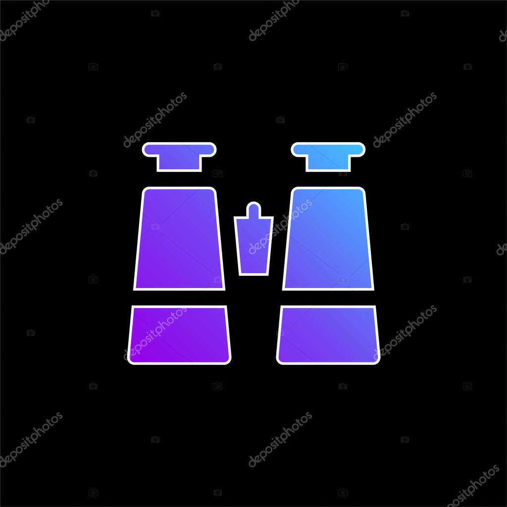 Binoculars blue gradient vector icon