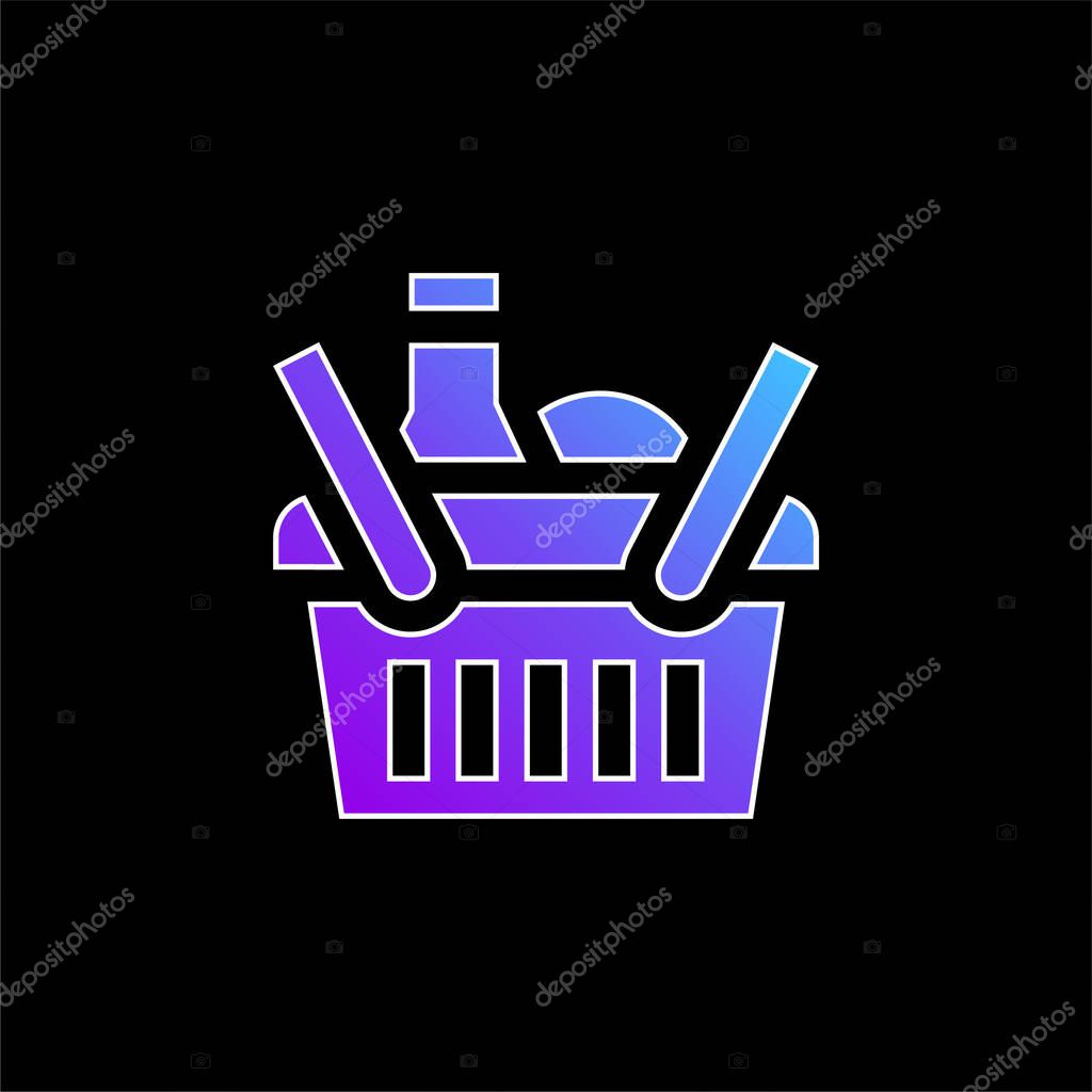 Basket blue gradient vector icon
