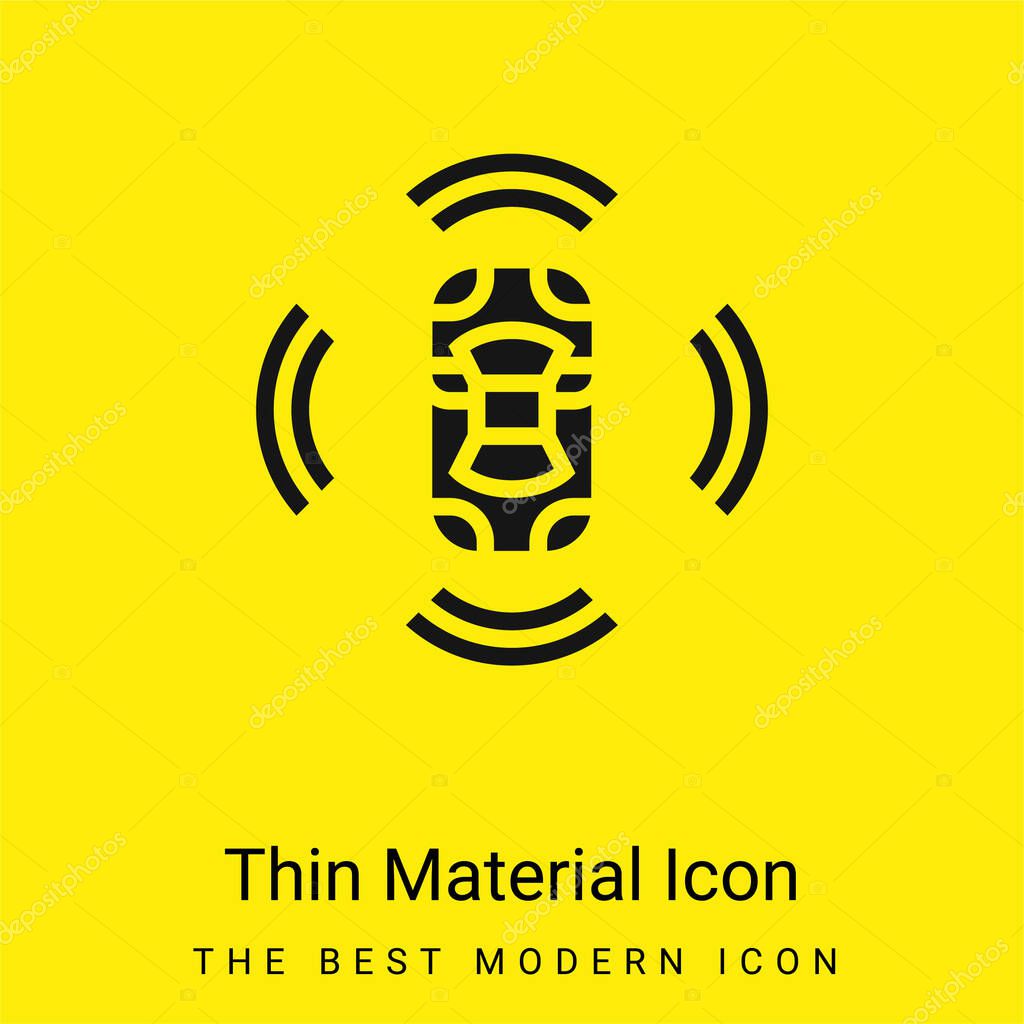 3d Sensor minimal bright yellow material icon