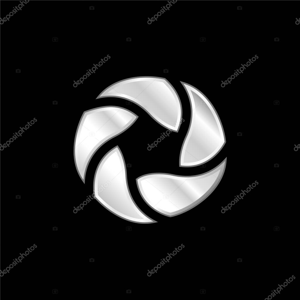Bread Bagels silver plated metallic icon
