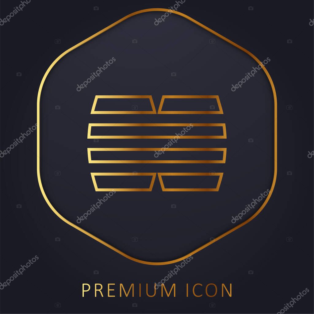 Barrels golden line premium logo or icon