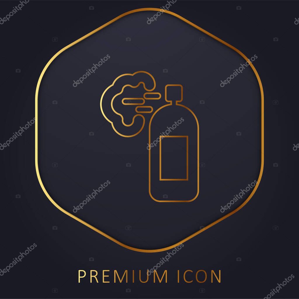 Air Freshener golden line premium logo or icon