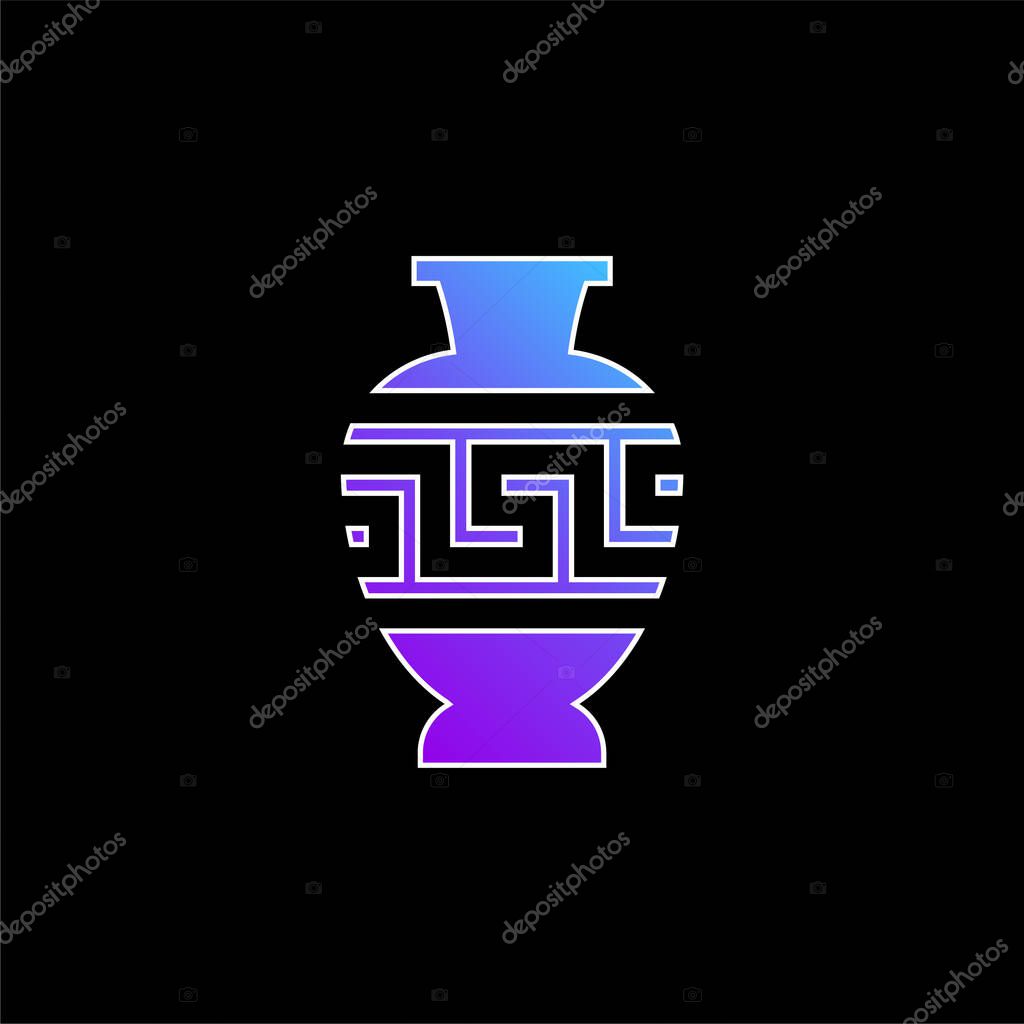 Amphora blue gradient vector icon