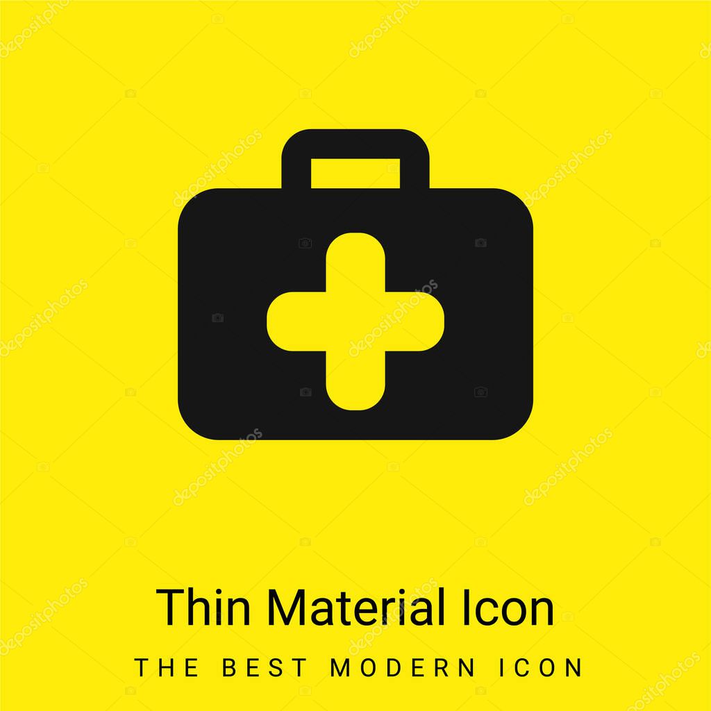 Briefcase minimal bright yellow material icon