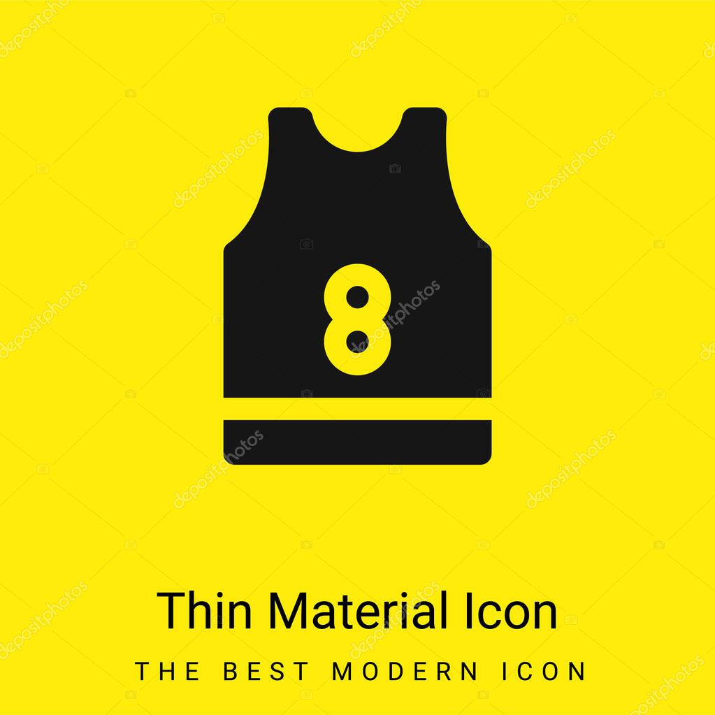 Basketball Jersey minimal bright yellow material icon