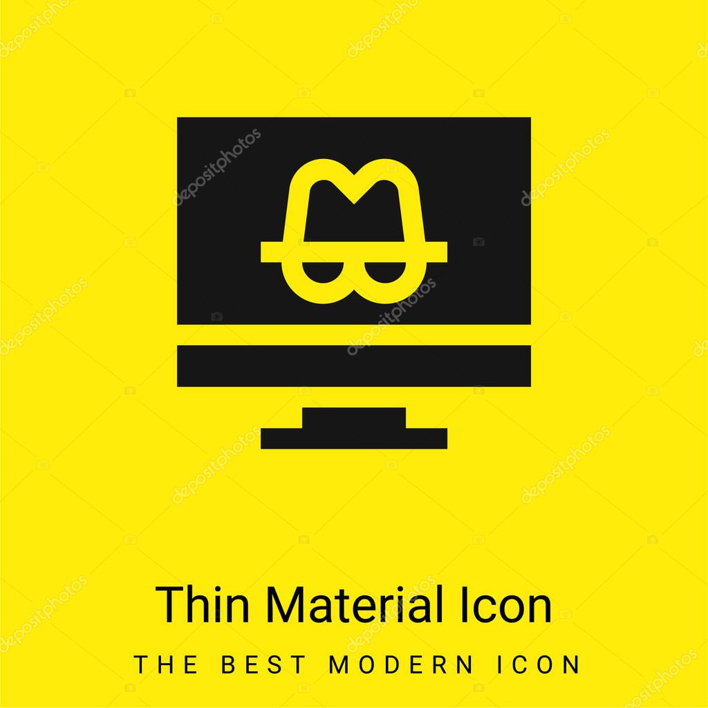 Anonymity minimal bright yellow material icon