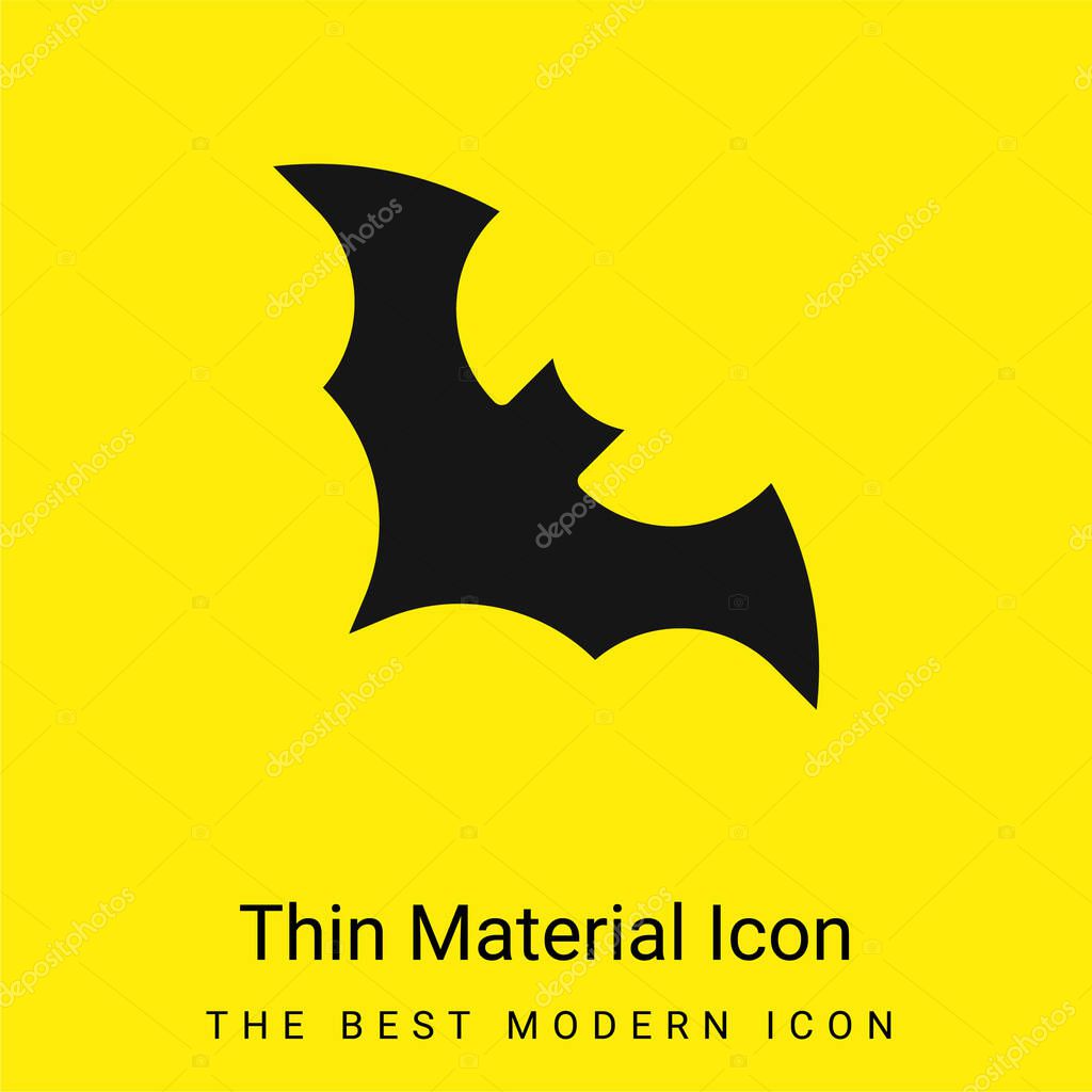 Bat minimal bright yellow material icon