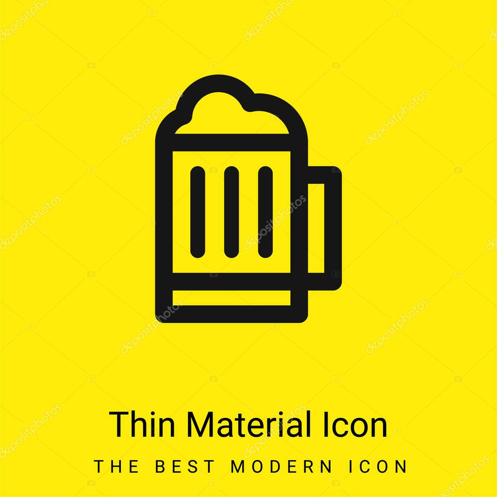 Beer minimal bright yellow material icon
