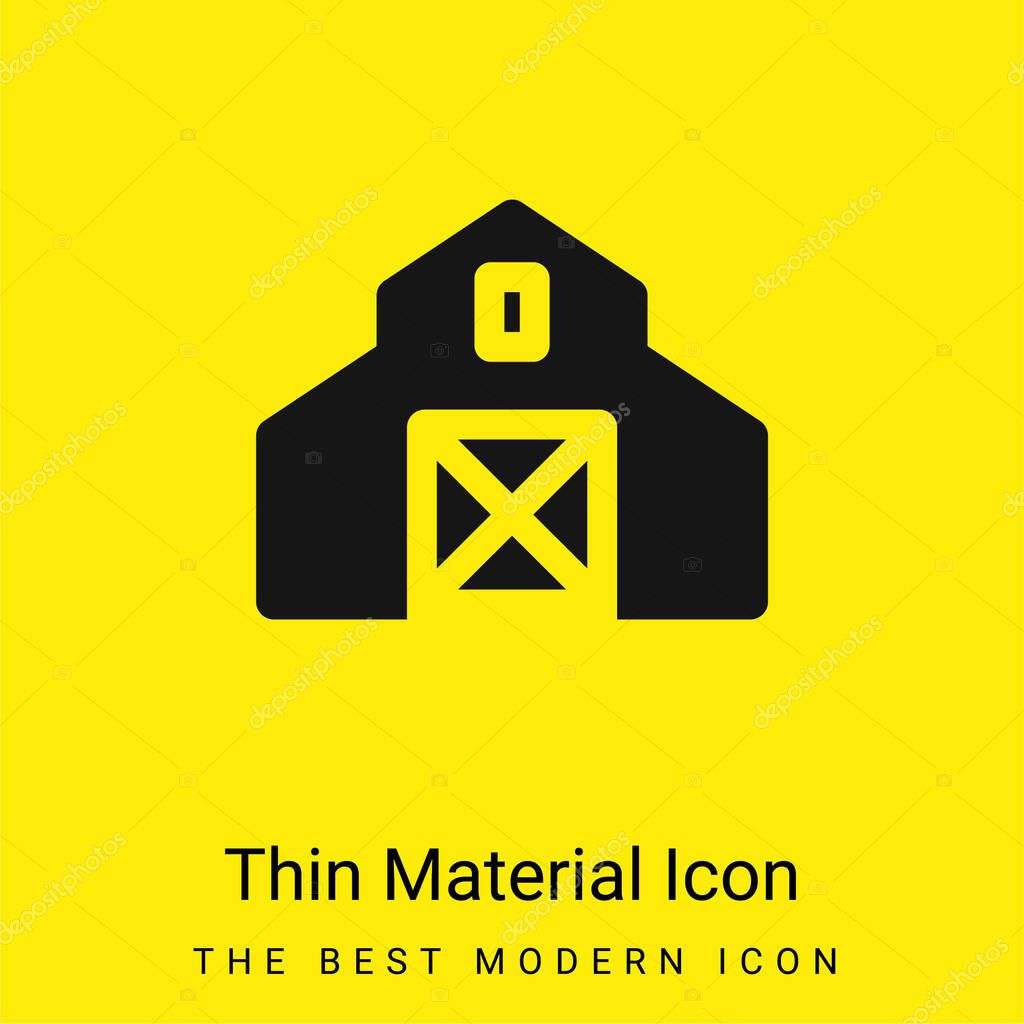 Barn minimal bright yellow material icon