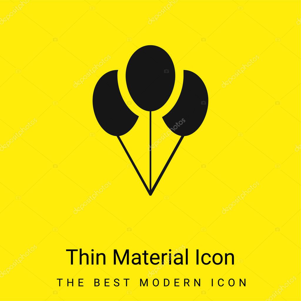 Balloons minimal bright yellow material icon