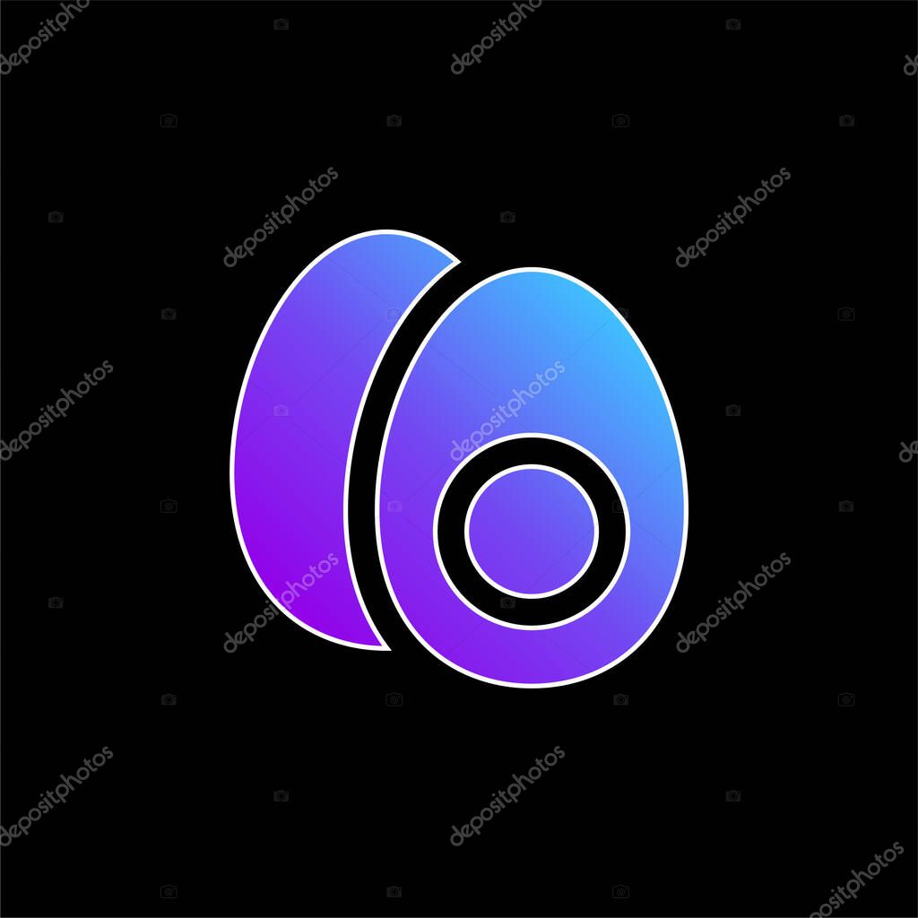 Boiled Egg blue gradient vector icon