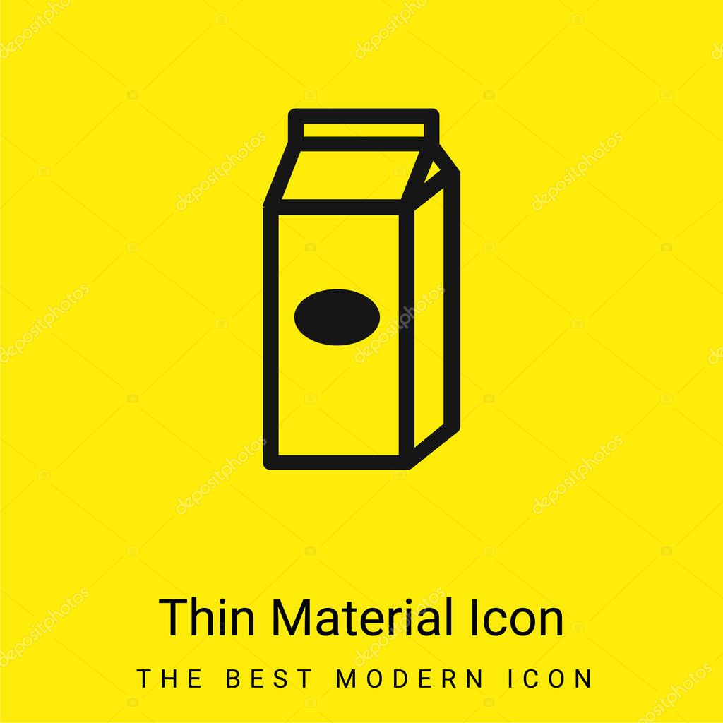 Box Liquid Food Container Outline minimal bright yellow material icon