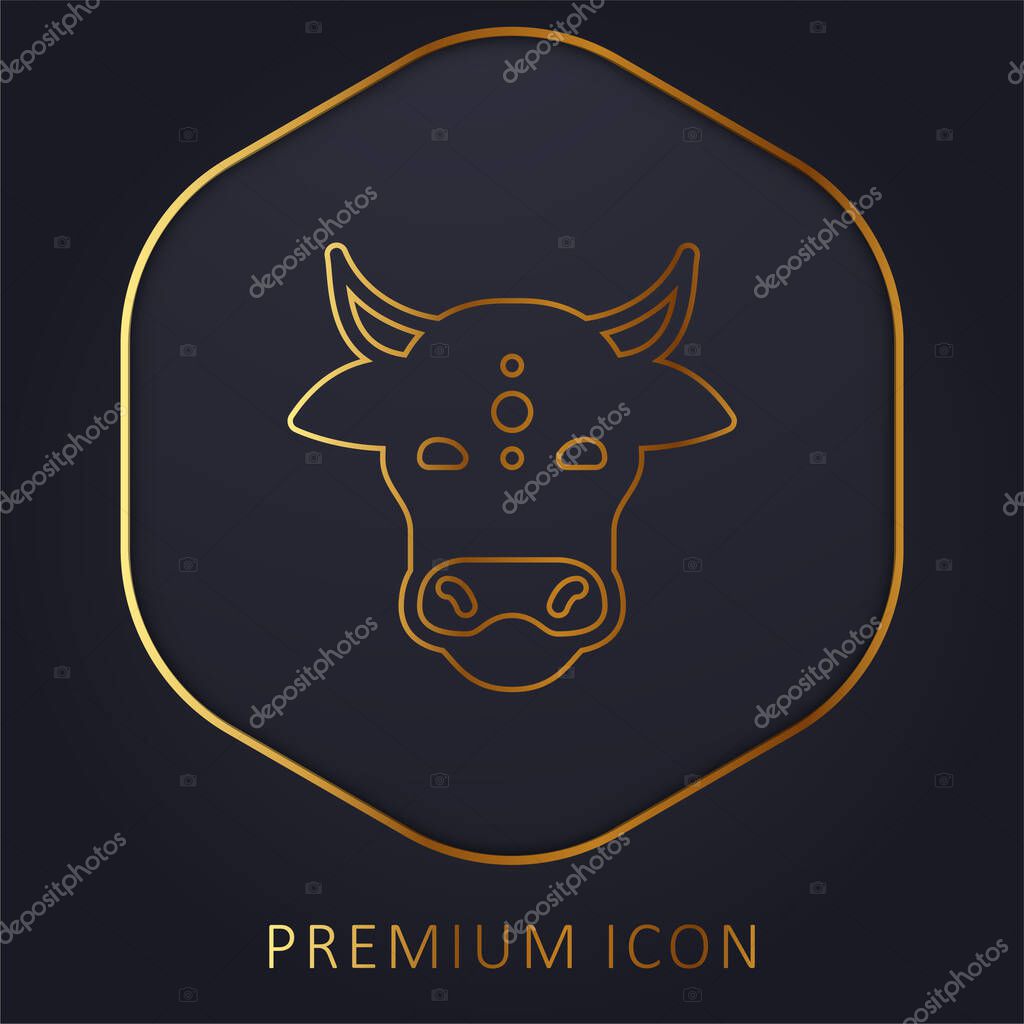 Animal golden line premium logo or icon