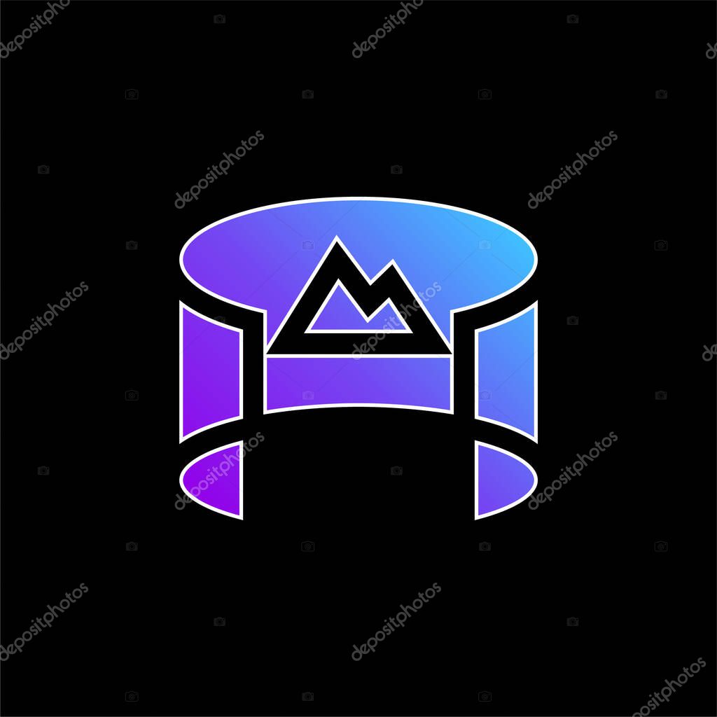 360 View blue gradient vector icon