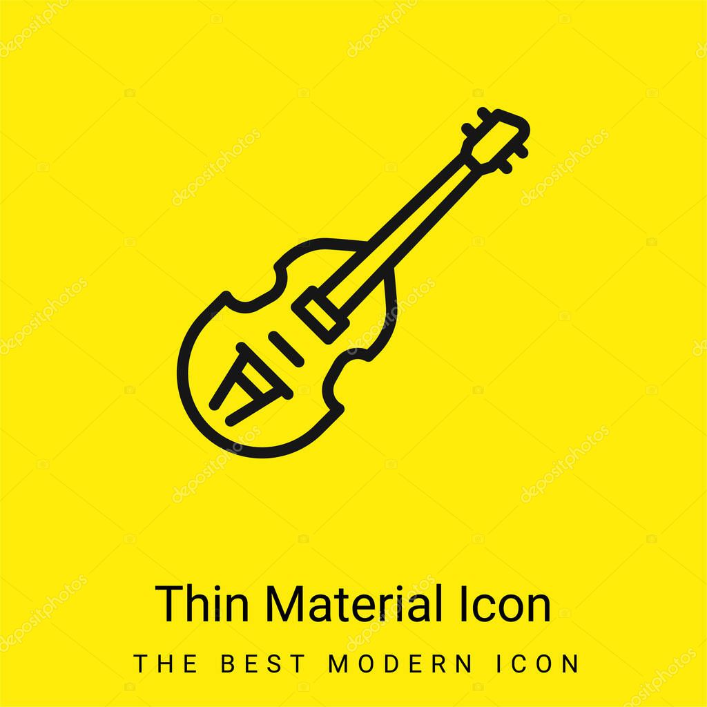Bass minimal bright yellow material icon