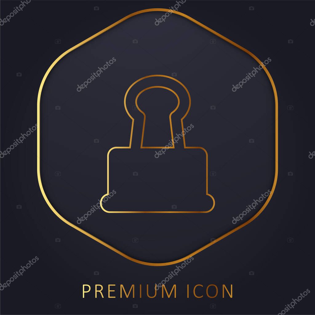 Big Clip golden line premium logo or icon
