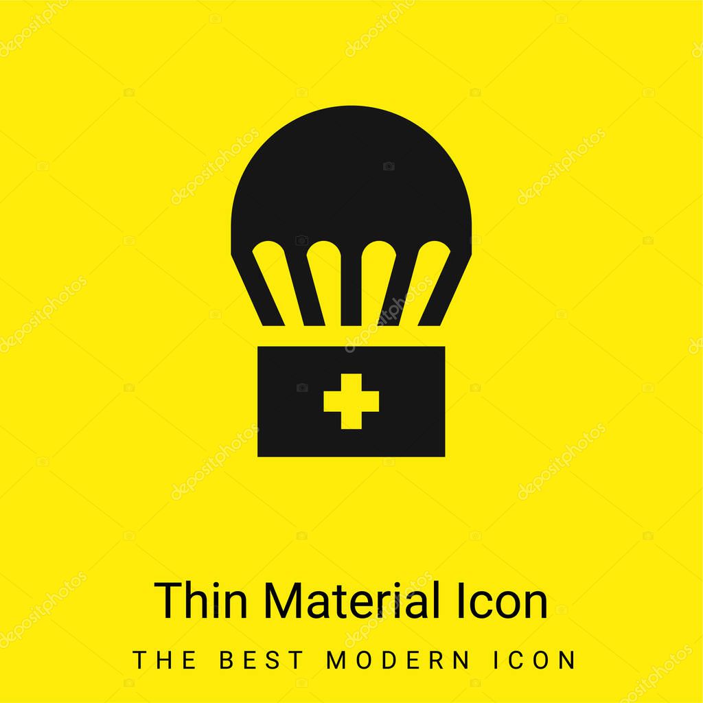 Airdrop minimal bright yellow material icon