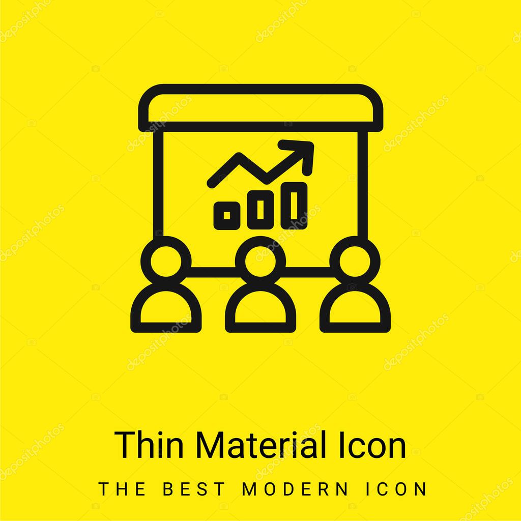 Analytics minimal bright yellow material icon