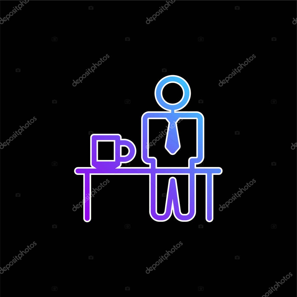 Break Time blue gradient vector icon