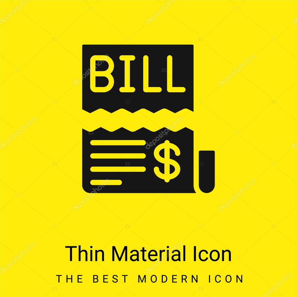 Bill minimal bright yellow material icon