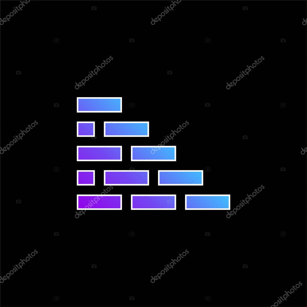 Brickwall blue gradient vector icon