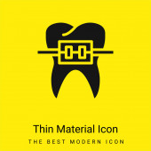 Rovnátka minimální jasně žlutá ikona materiálu