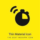 Alarm Hodiny minimální jasně žlutý materiál ikona
