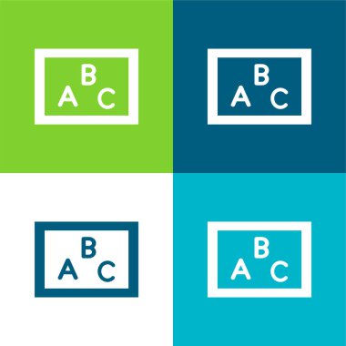 Tahta Düz 4 renk en küçük simge kümesi