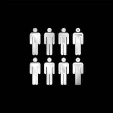 Gümüş kaplama metalik simge